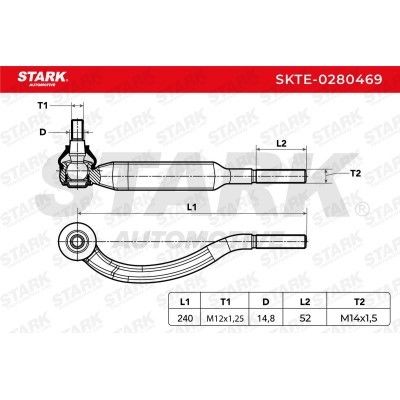 Tie Rod End Stark SKTE-0280469 SKTE-0280469 - photo 5
