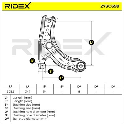 Control Arm RIDEX 273C0699 273C0699 - photo 5