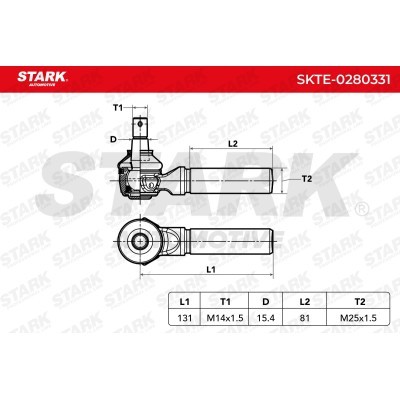Tie Rod End Stark SKTE-0280331 SKTE-0280331 - photo 6