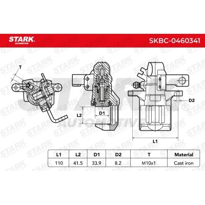 Brake Caliper Stark SKBC-0460341 SKBC-0460341 - photo 4
