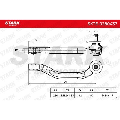 Tie Rod End Stark SKTE-0280437 SKTE-0280437 - photo 5