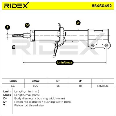 Shock Absorber RIDEX 854S0492 854S0492 - photo 5