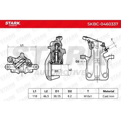 Brake Caliper Stark SKBC-0460337 SKBC-0460337 - photo 3