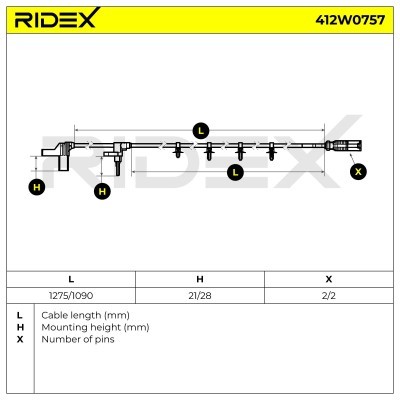 ABS Sensor RIDEX 412W0757 412W0757 - photo 8