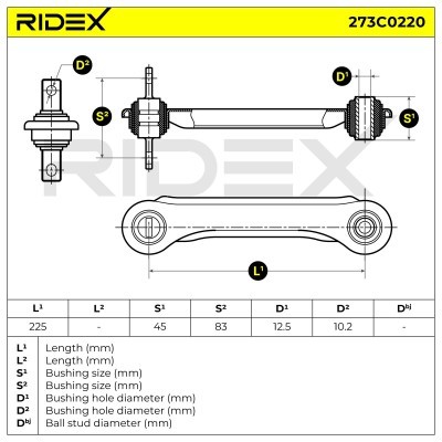 Control Arm RIDEX 273C0220 273C0220 - photo 5