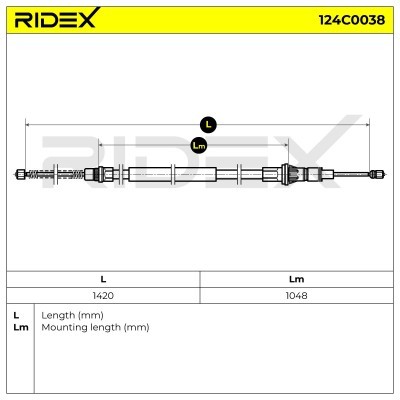 Cable Pull, Parking Brake RIDEX 124C0038 124C0038 - photo 6