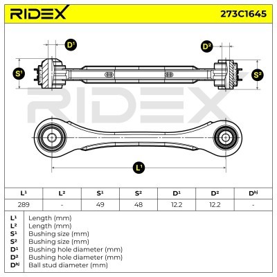 Control Arm RIDEX 273C1645 273C1645 - photo 7