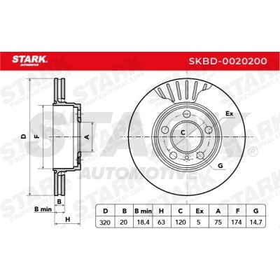 Brake Disc Stark SKBD-0020200 SKBD-0020200 - photo 6
