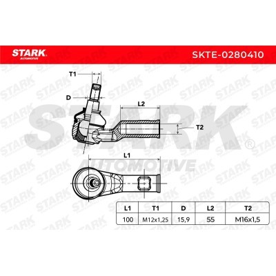 Tie Rod End Stark SKTE-0280410 SKTE-0280410 - photo 5