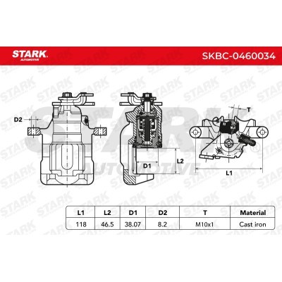 Brake Caliper Stark SKBC-0460034 SKBC-0460034 - photo 3