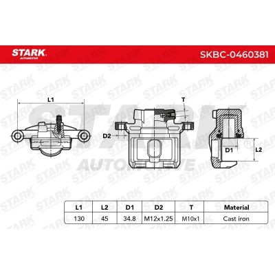 Brake Caliper Stark SKBC-0460381 SKBC-0460381 - photo 6