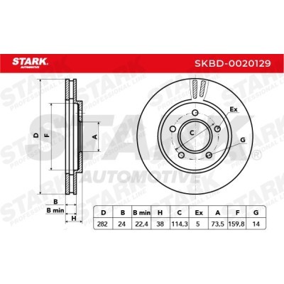 Brake Disc Stark SKBD-0020129 SKBD-0020129 - photo 5