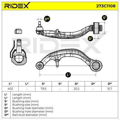 Control Arm RIDEX 273C1108 273C1108 - photo 8