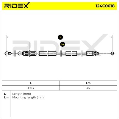 Cable Pull, Parking Brake RIDEX 124C0018 124C0018 - photo 6