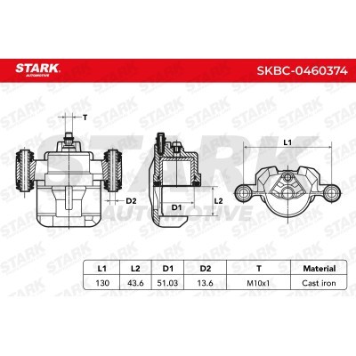 Brake Caliper Stark SKBC-0460374 SKBC-0460374 - photo 5