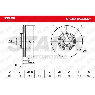 Brake Disc Stark SKBD-0023657 SKBD-0023657 - photo 6
