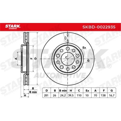 Brake Disc Stark SKBD-0022935 SKBD-0022935 - photo 3