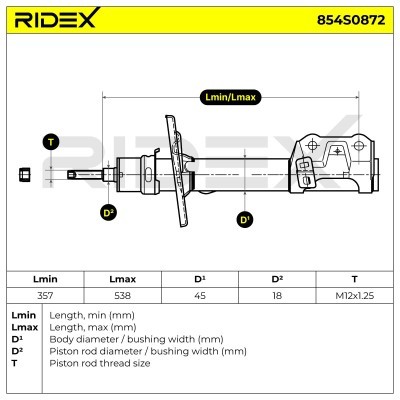 Shock Absorber RIDEX 854S0872 854S0872 - photo 7