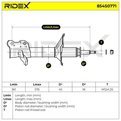 Shock Absorber RIDEX 854S0771 854S0771 - photo 7