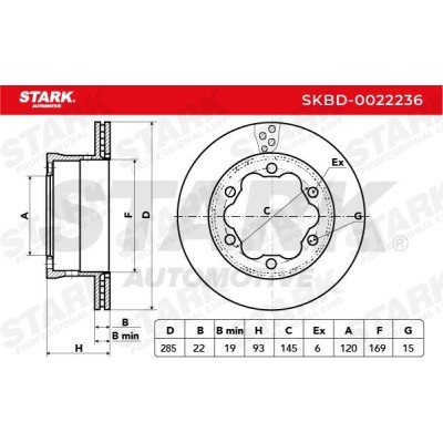 Brake Disc Stark SKBD-0022236 SKBD-0022236 - photo 3