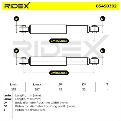 Shock Absorber RIDEX 854S0302 854S0302 - photo 5