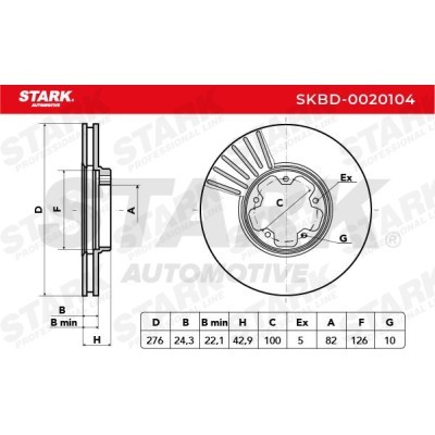 Brake Disc Stark SKBD-0020104 SKBD-0020104 - photo 5