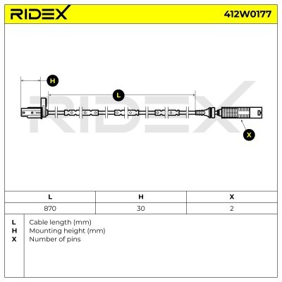 ABS Sensor RIDEX 412W0177 412W0177 - photo 6