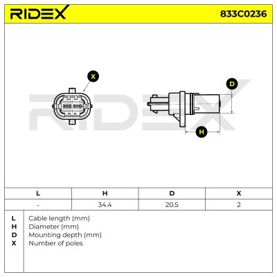 Crankshaft Pulse Sensor RIDEX 833C0236 833C0236 - photo 6