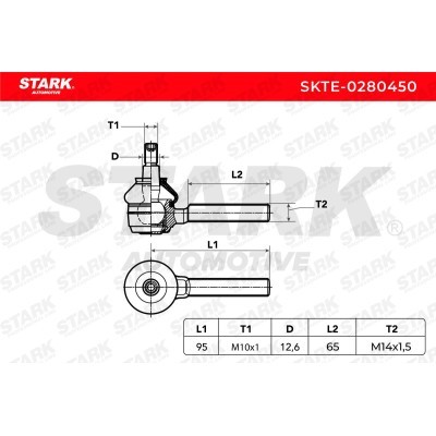 Tie Rod End Stark SKTE-0280450 SKTE-0280450 - photo 6
