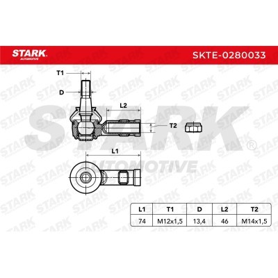 Tie Rod End Stark SKTE-0280033 SKTE-0280033 - photo 5