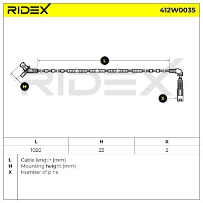 ABS Sensor RIDEX 412W0035 412W0035 - photo 6