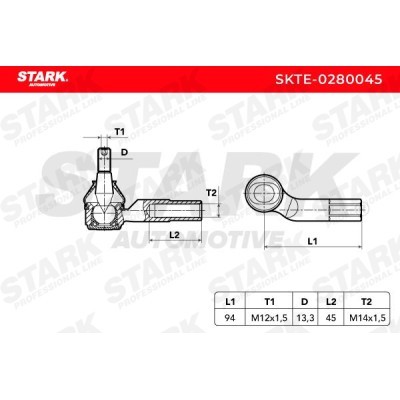 Tie Rod End Stark SKTE-0280045 SKTE-0280045 - photo 2