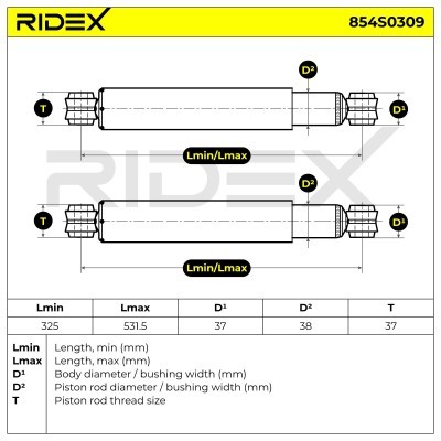 Shock Absorber RIDEX 854S0309 854S0309 - photo 7
