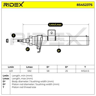 Shock Absorber RIDEX 854S2375 854S2375 - photo 8