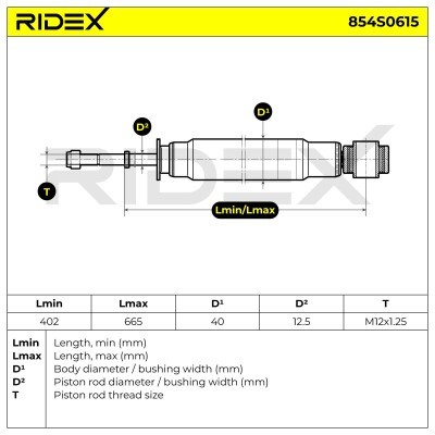 Shock Absorber RIDEX 854S0615 854S0615 - photo 7
