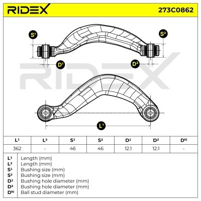Control Arm RIDEX 273C0862 273C0862 - photo 5
