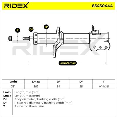 Shock Absorber RIDEX 854S0444 854S0444 - photo 8