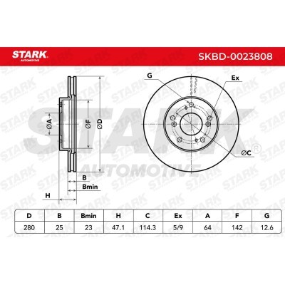Brake Disc Stark SKBD-0023808 SKBD-0023808 - photo 2
