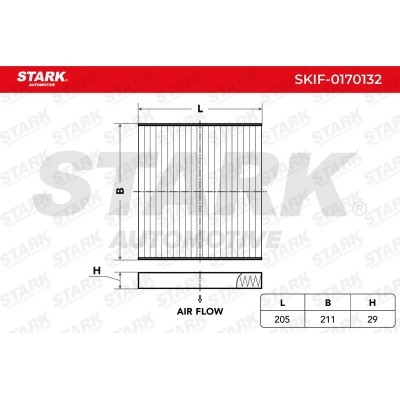 Cabin Air Filter Stark SKIF-0170132 SKIF-0170132 - photo 3