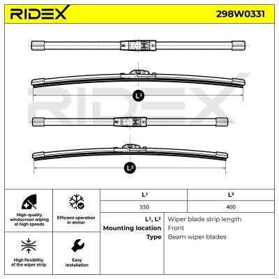 Wiper Blade RIDEX 298W0331 298W0331 - photo 5