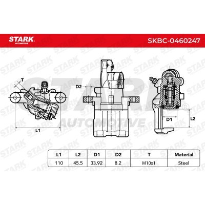 Brake Caliper Stark SKBC-0460247 SKBC-0460247 - photo 3