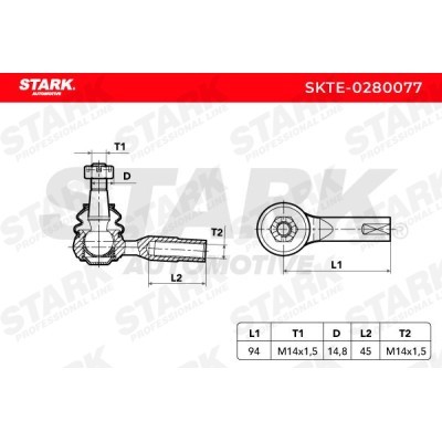 Tie Rod End Stark SKTE-0280077 SKTE-0280077 - photo 6