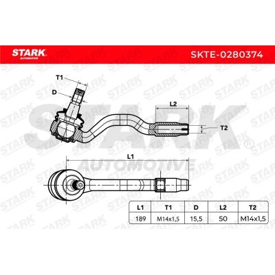 Tie Rod End Stark SKTE-0280374 SKTE-0280374 - photo 4