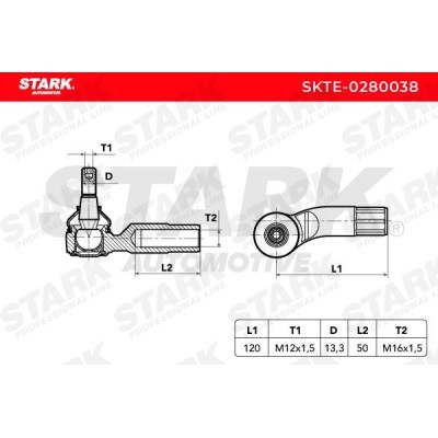Tie Rod End Stark SKTE-0280038 SKTE-0280038 - photo 5