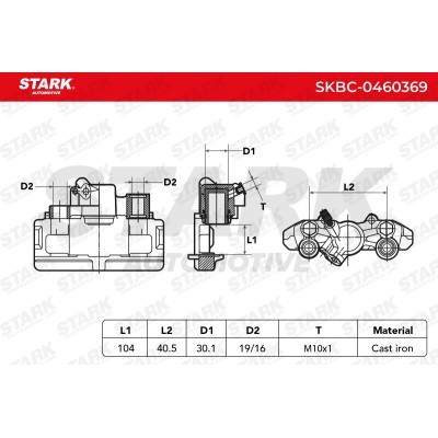 Brake Caliper Stark SKBC-0460369 SKBC-0460369 - photo 3