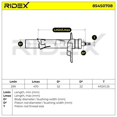 Shock Absorber RIDEX 854S0708 854S0708 - photo 8
