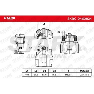 Brake Caliper Stark SKBC-0460824 SKBC-0460824 - photo 6