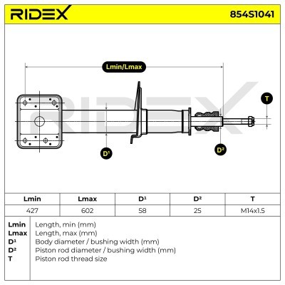 Shock Absorber RIDEX 854S1041 854S1041 - photo 9