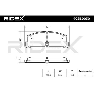 Brake Pads Set RIDEX 402B0030 402B0030 - photo 6