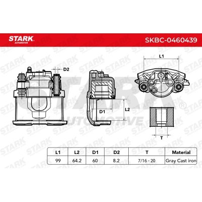 Brake Caliper Stark SKBC-0460439 SKBC-0460439 - photo 5